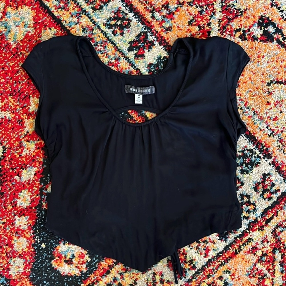 Urban Outfitters Black Open Back Top